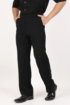 Japanese Straight Fit Trousers - Black