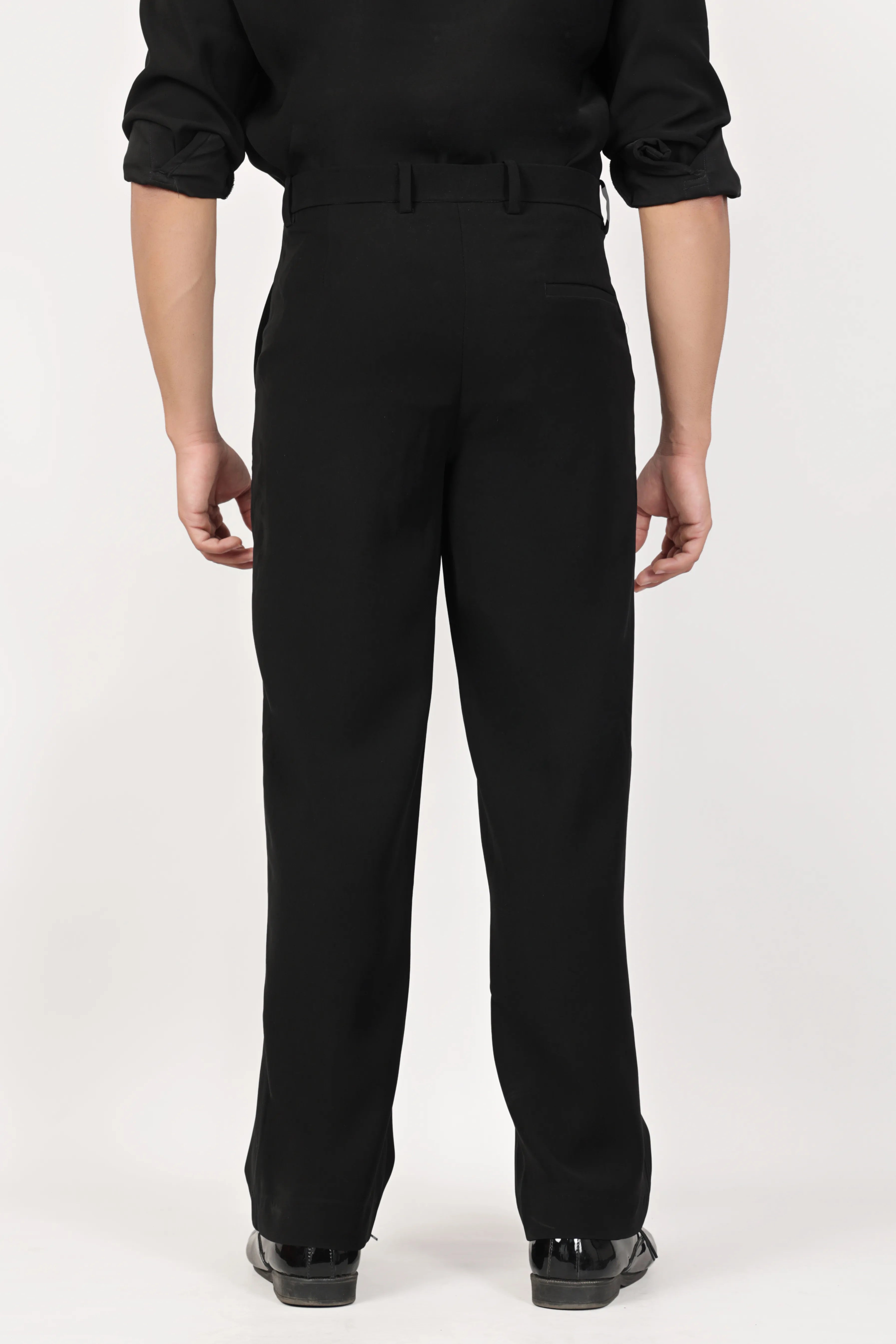 Japanese Straight Fit Trousers - Black