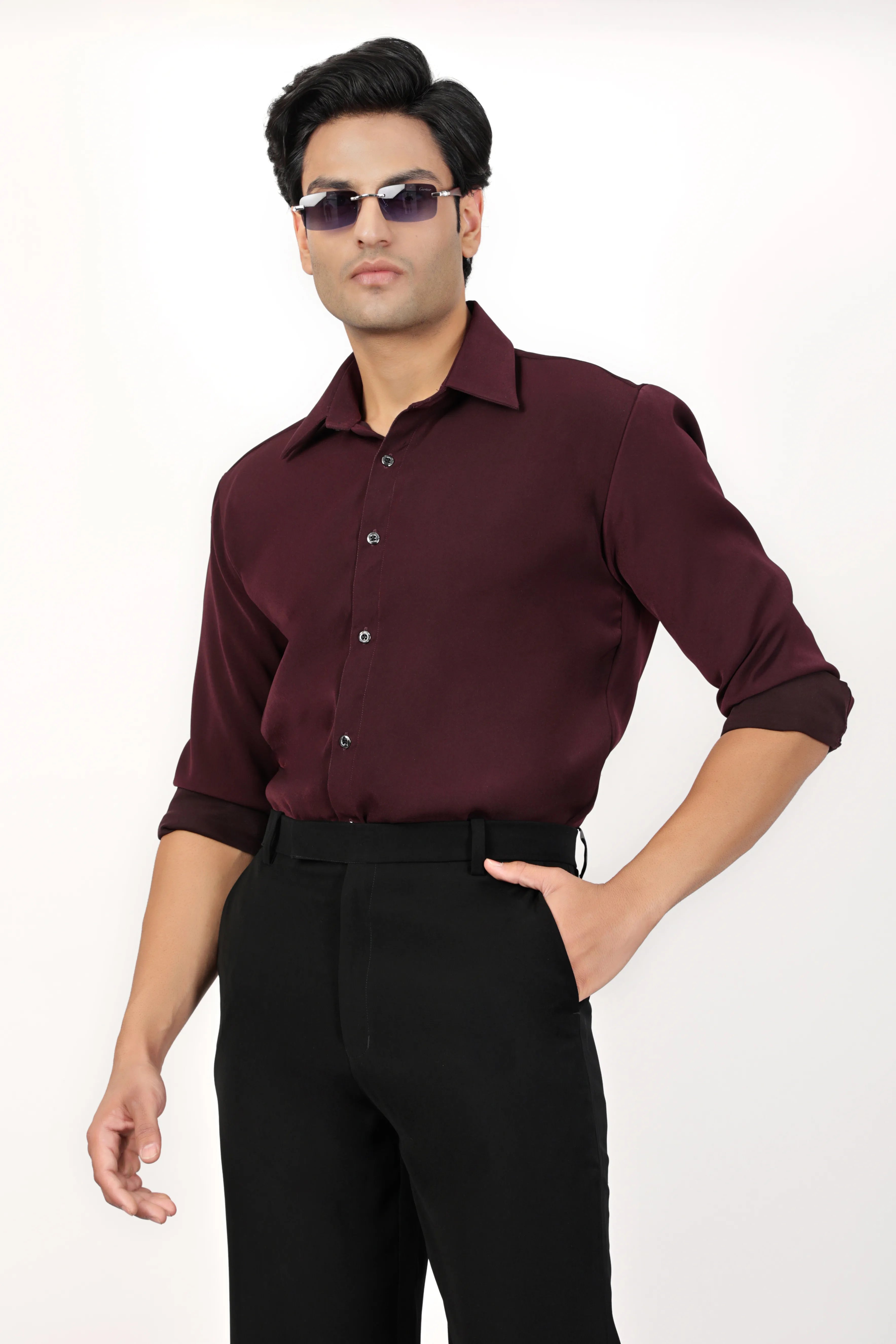Japanese Fabric Shirt - Wine