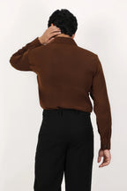 Japanese Fabric Shirt - Coffee Brown