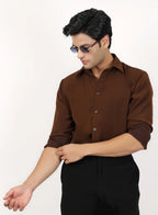 Japanese Fabric Shirt - Coffee Brown