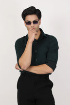 Japanese Fabric Shirt - Bottle Green