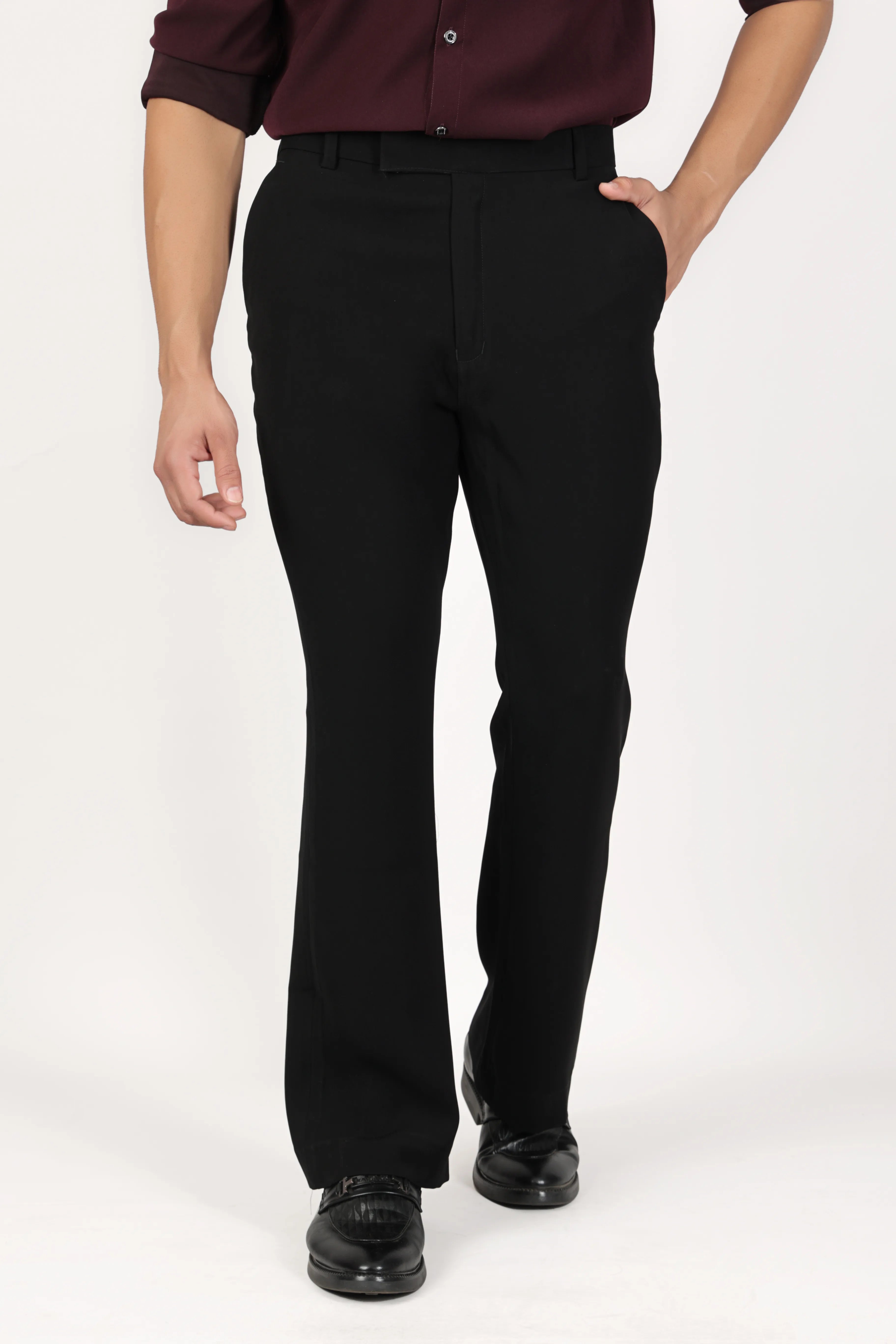 Japanese Bootcut Trousers - Black