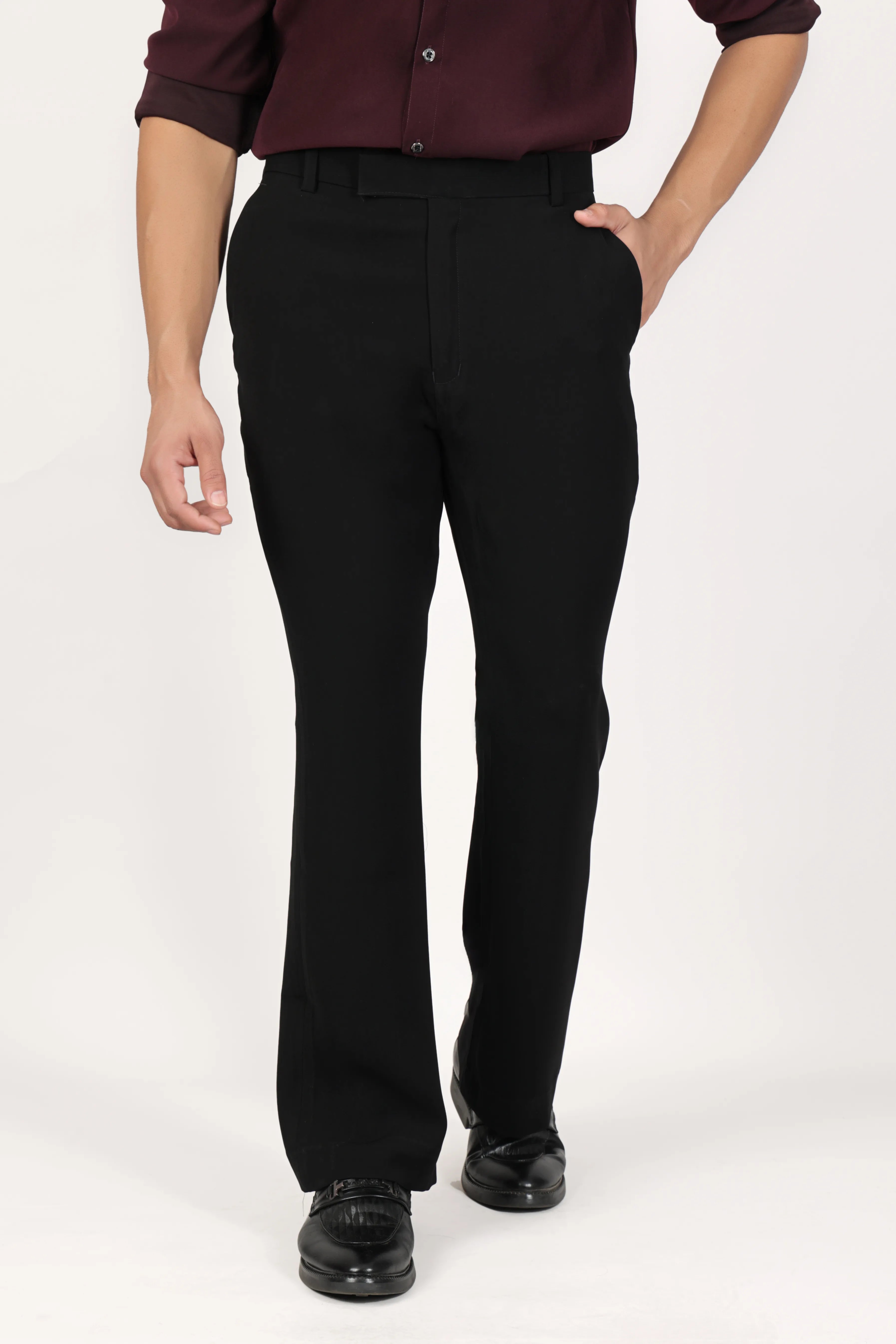 Japanese Bootcut Trousers - Black