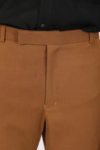 Japanese Bootcut Trousers - Tan Brown