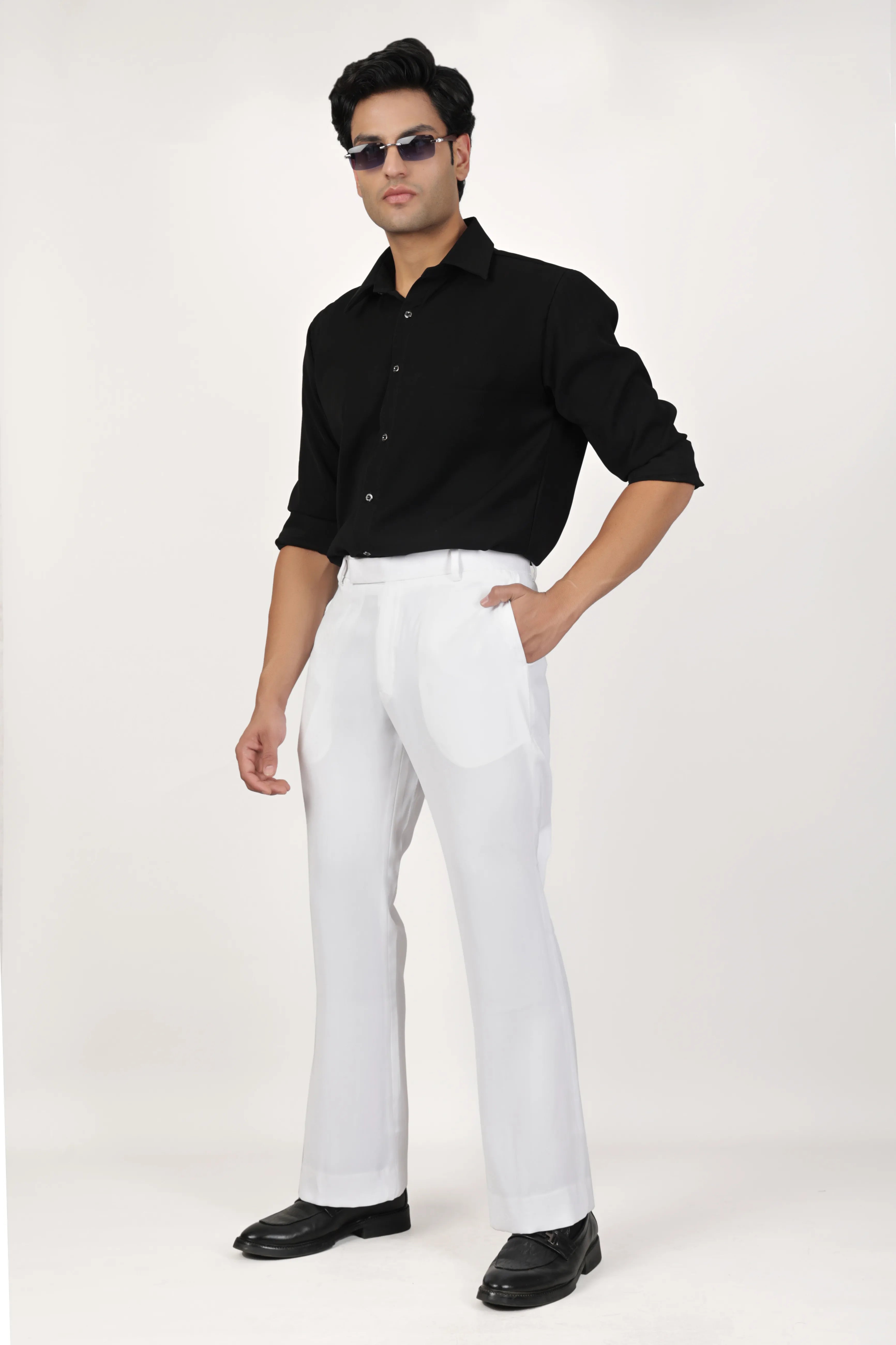 Japanese Bootcut Trousers - White