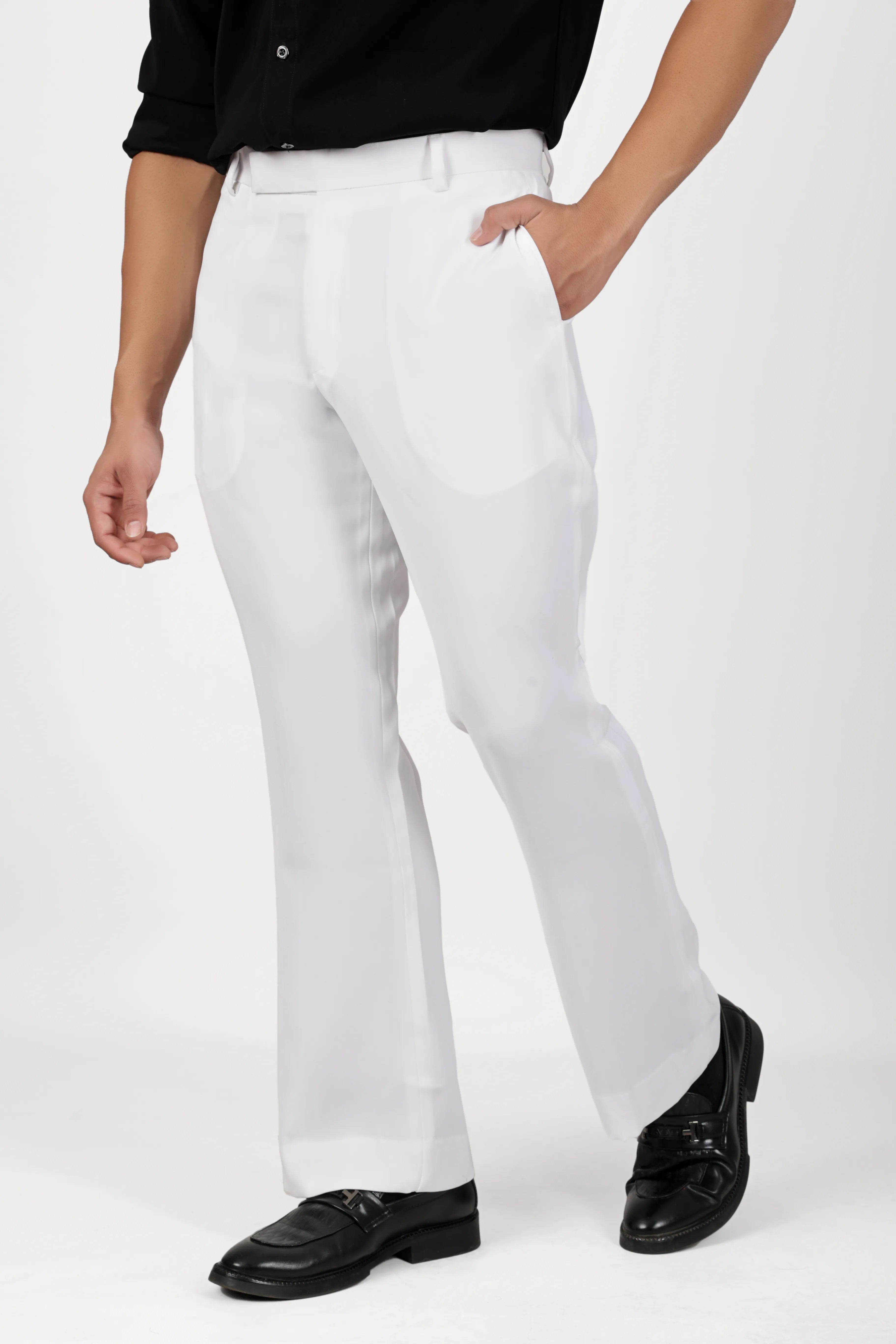 Japanese Bootcut Trousers - White