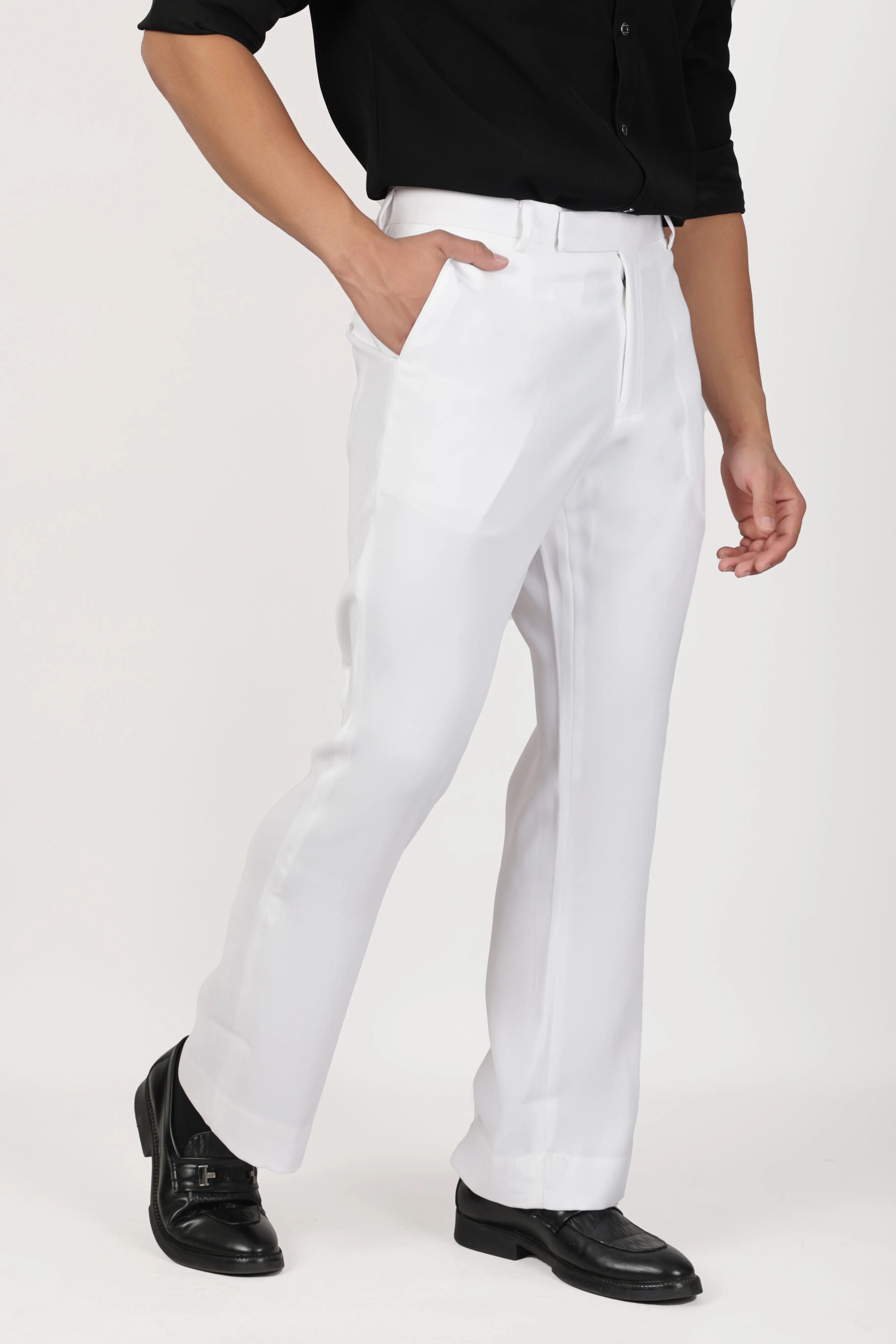 Japanese Bootcut Trousers - White